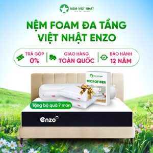Nệm Foam Latex Việt Nhật Enzo – Gấp Đôi Êm Ái, Chuẩn Khách Sạn