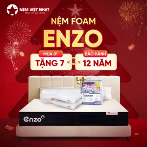 Nệm Foam Đa Tầng Việt Nhật Enzo – Gấp Đôi Êm Ái, Chuẩn Khách Sạn