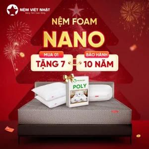 Nệm Foam Việt Nhật Nano – Êm Ái, Mềm Mại Thoáng Khí Tối Ưu